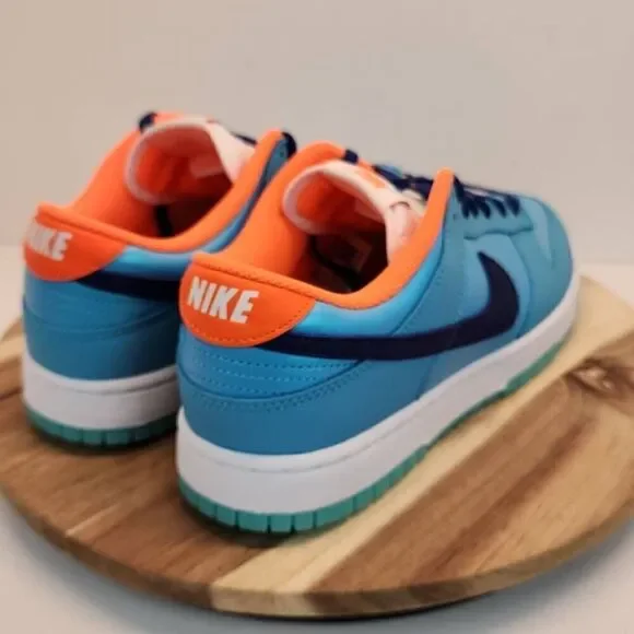 Nike Dunk Low SE "Baltic Blue/Deep Royal Blue/Total Orange" Men's Shoe Size 9.5 - Picture 4 of 11